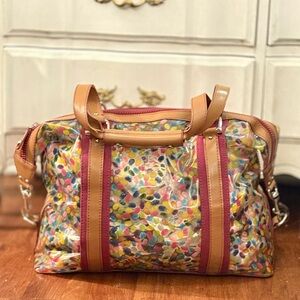 Gianni Bini Multicolor Tote Bag with Tan Accents